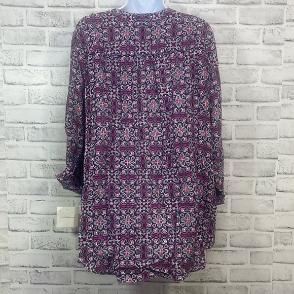 Croft & Barrow Button Up Blouse NWT XXL - Picture 2 of 9